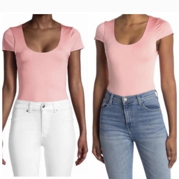 Alice + Olivia Jenara Cap Sleeve Bodysuit in Pink SIZE SMALL NWT - Picture 3 of 12